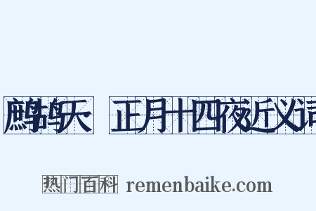 鹧鸪天·正月十四夜近义词是什么意思的图片